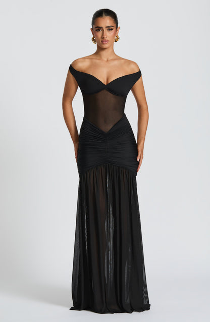 Vestido largo de verano Sophia Black