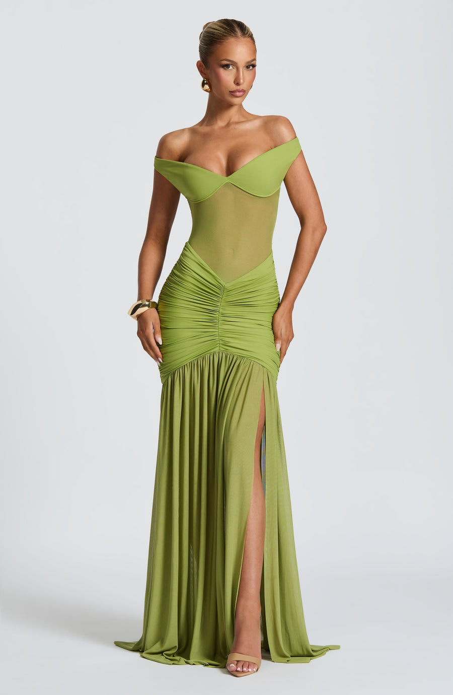 Vestido maxi de verano Sophia Olive
