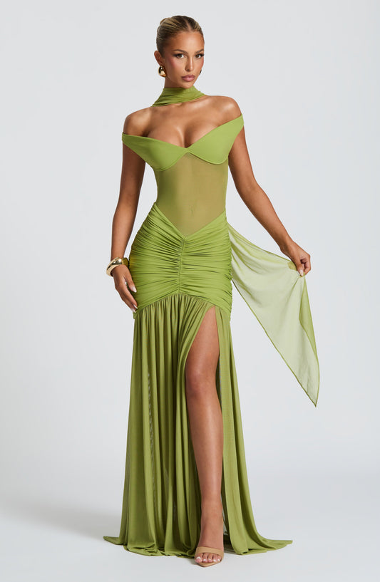 Vestido maxi de verano Sophia Olive