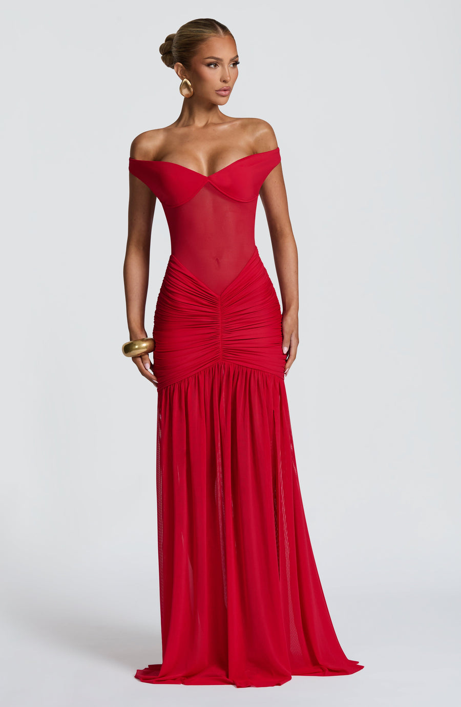 Vestido maxi de verano rojo Sophia