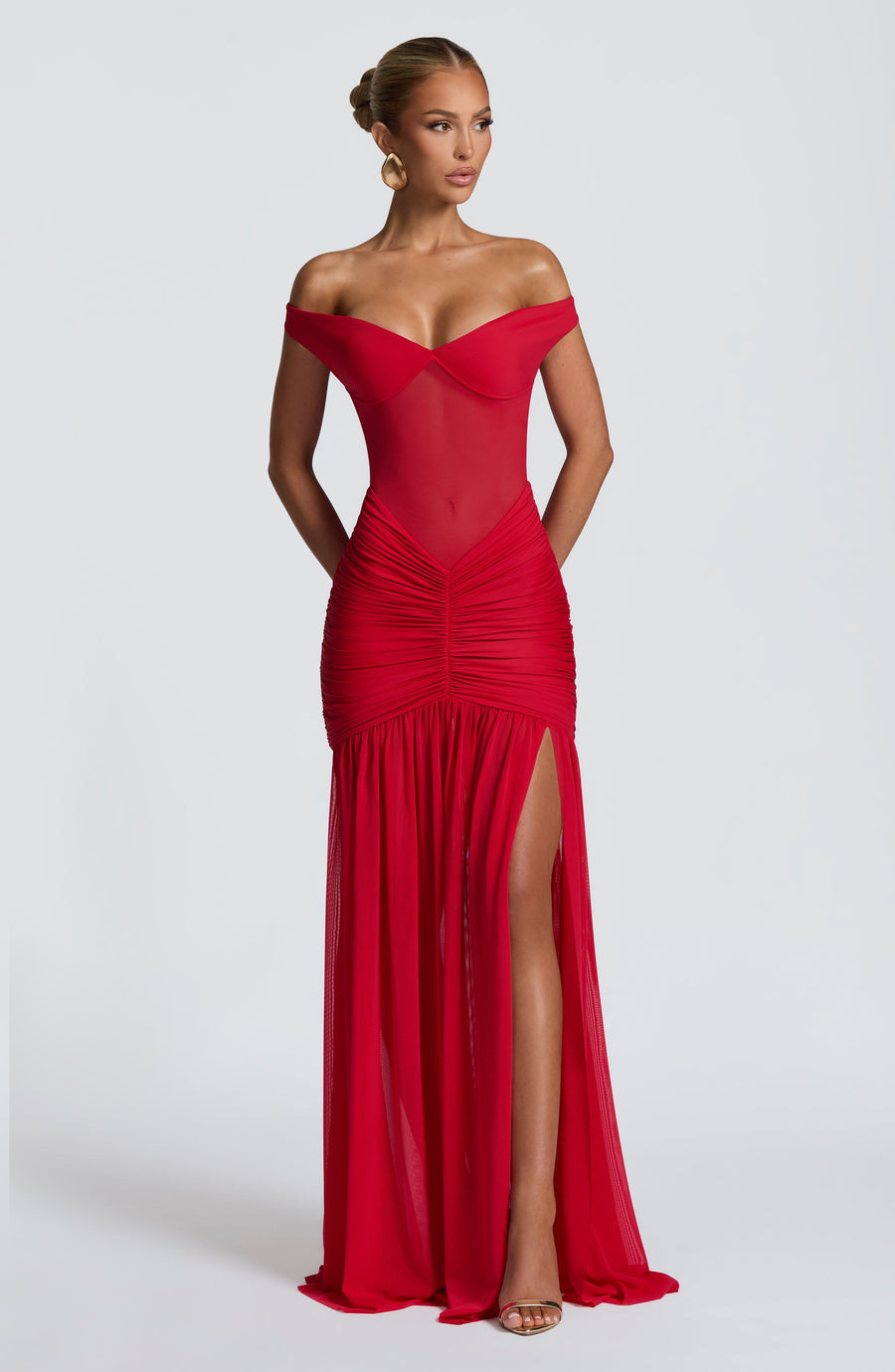 Vestido maxi de verano rojo Sophia