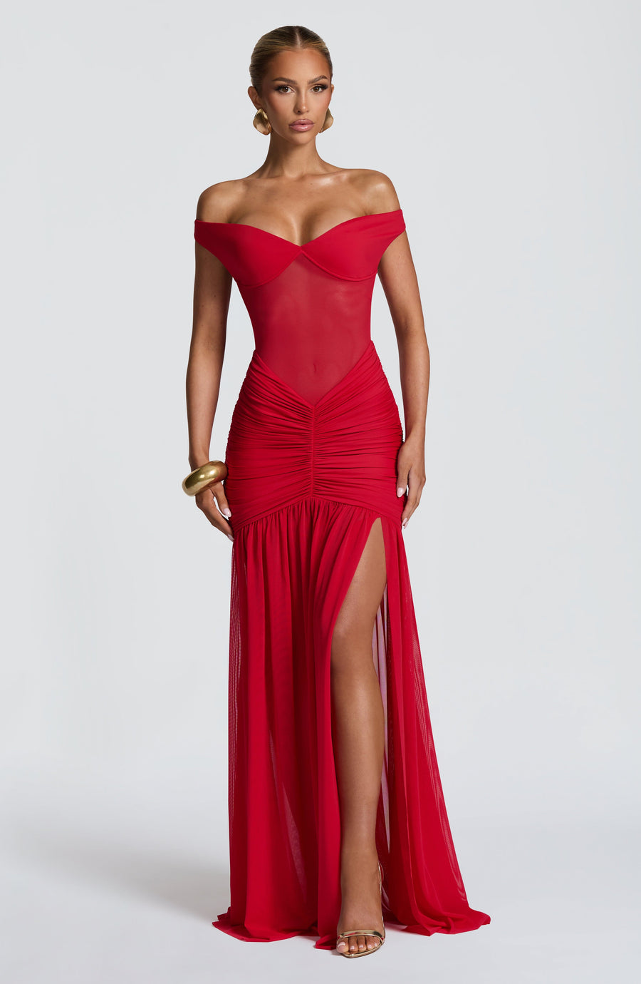 Vestido maxi de verano rojo Sophia