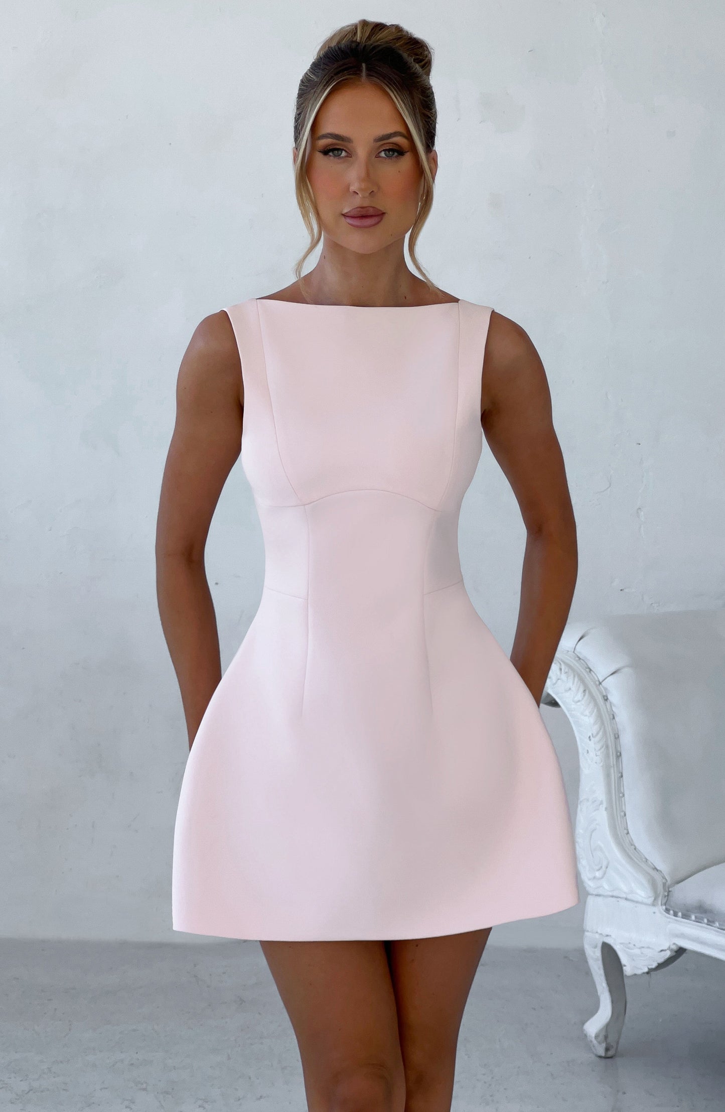 Minivestido Sophia Blush - Vestido lindo de verano