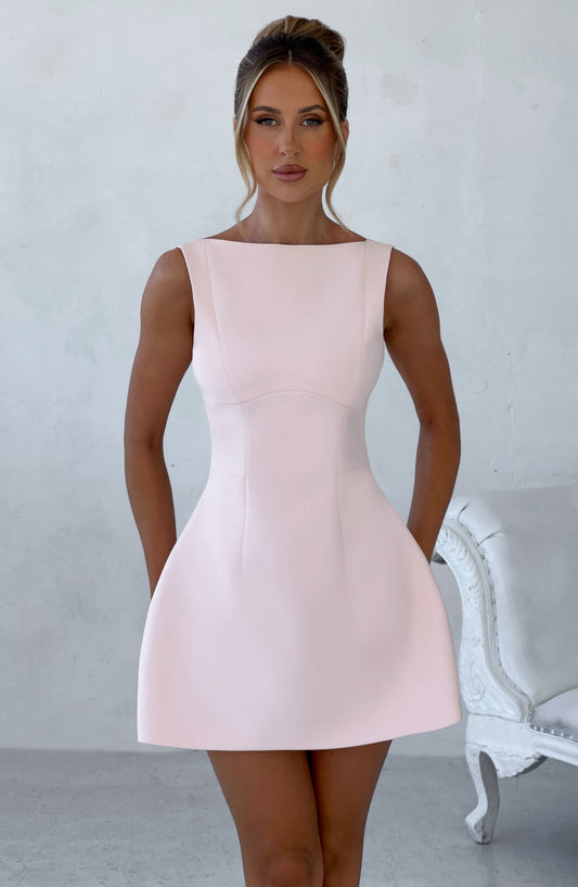 Minivestido Sophia Blush - Vestido lindo de verano