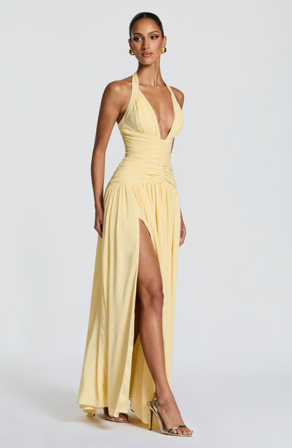 Vestido maxi de verano Chloe Lemon