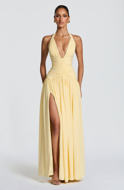Vestido maxi de verano Chloe Lemon