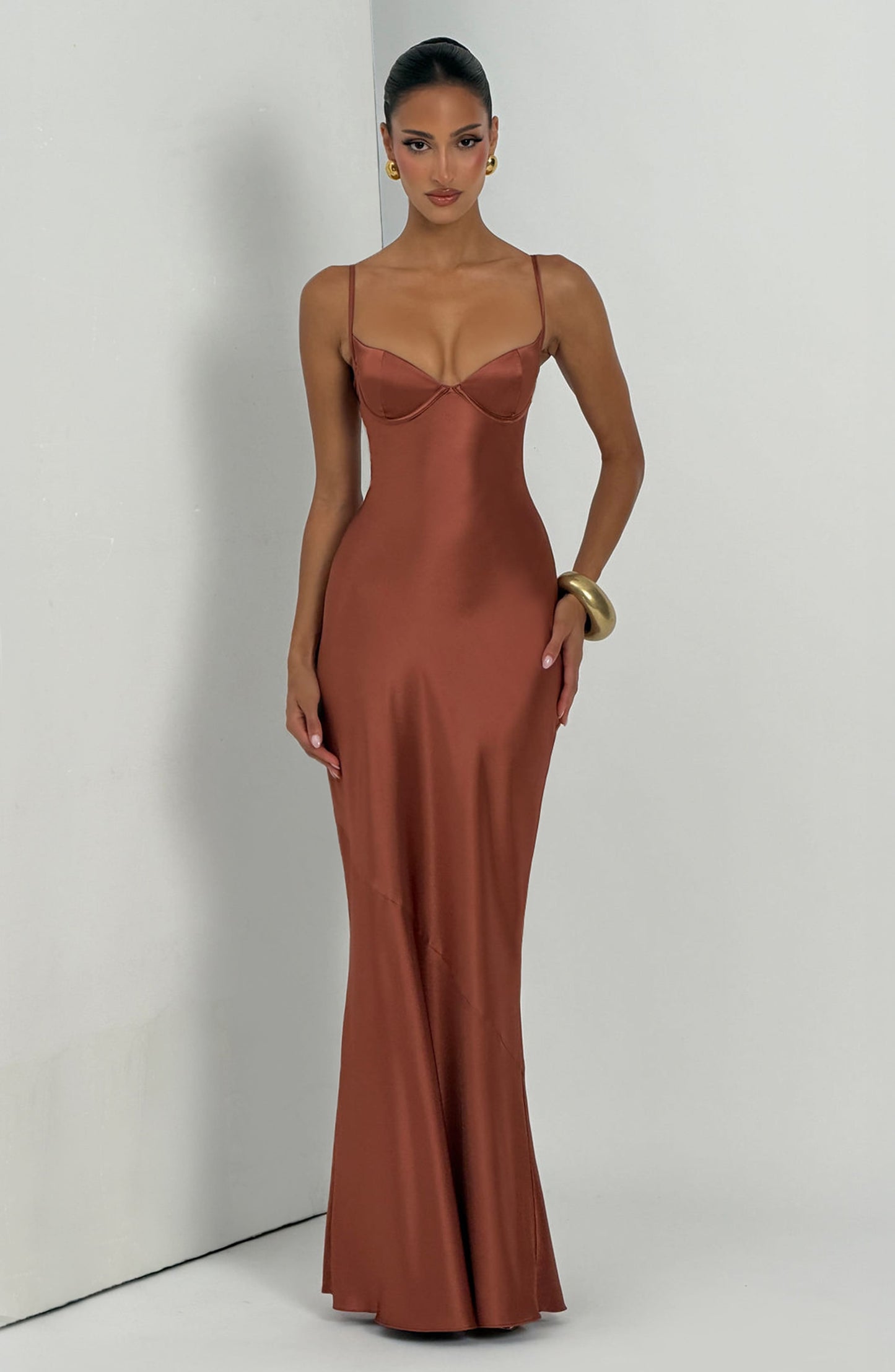 Vestido maxi de verano Chloe Rust