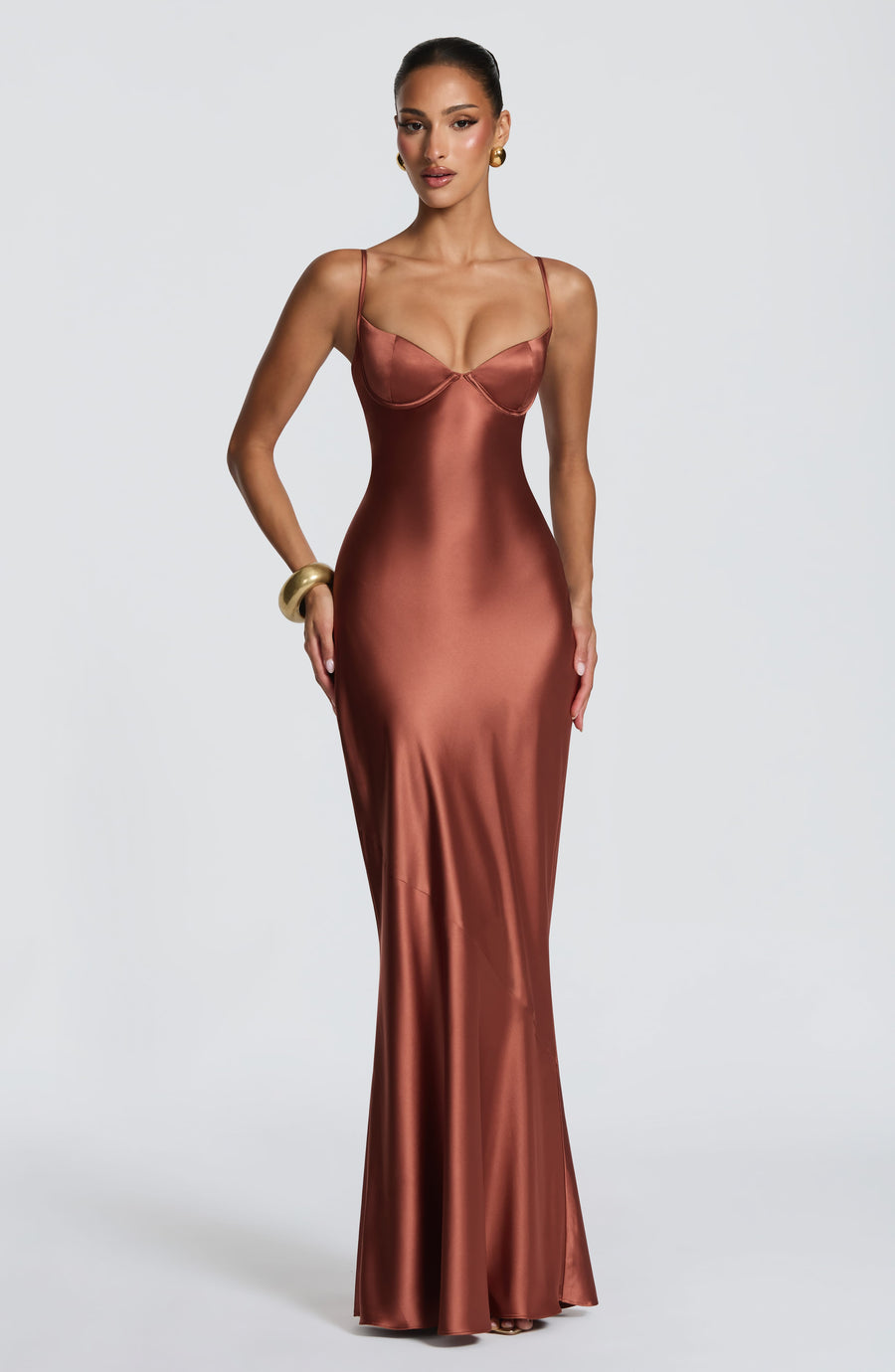 Vestido maxi de verano Chloe Rust