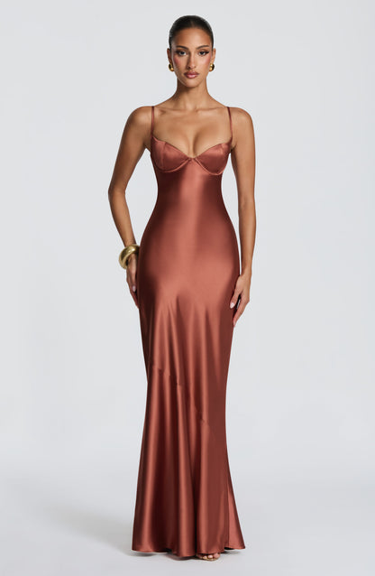 Vestido maxi de verano Chloe Rust