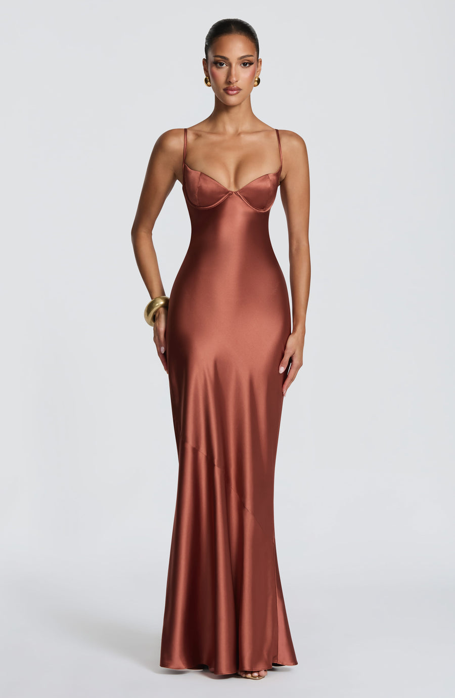 Vestido maxi de verano Chloe Rust