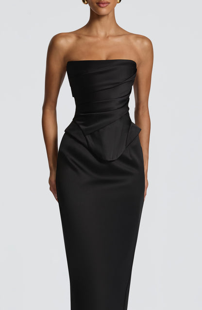 Top Corsé Sophia Negro - Moda Chic de Verano