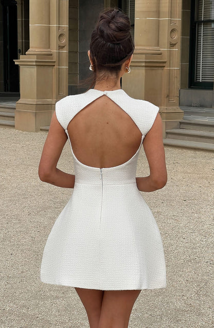 Minivestido Sophia Ivory - Linda moda de verano