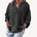 Doris | Blusa de tejido mixto de corte relajado