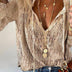 Kelly | Blusa Chic Boho con Escote Cut-Out - Caqui