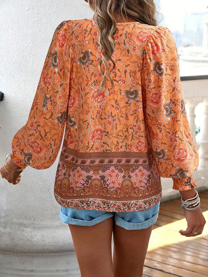Luvrefashion | Linda Chic Floral Summer Blouse in Pink - image 12