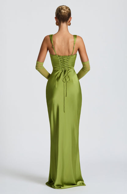 Vestido largo de verano Sophia Olive