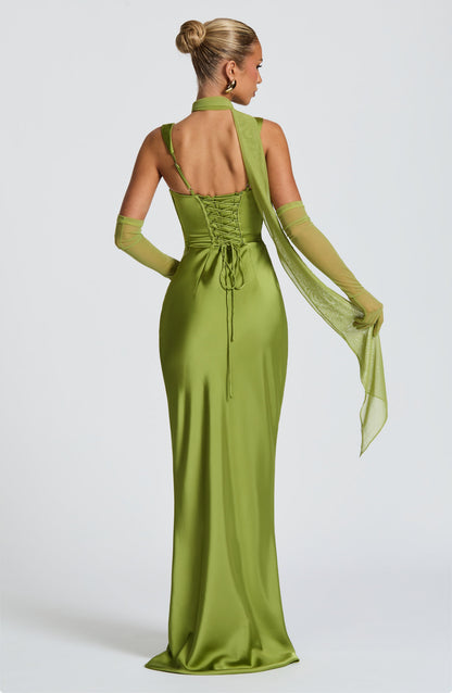 Vestido largo de verano Sophia Olive
