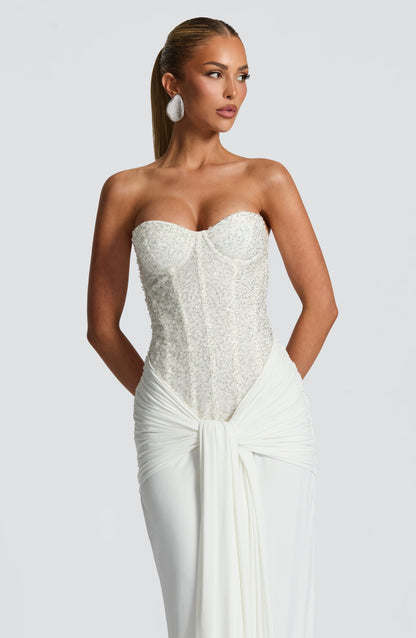 Vestido maxi de verano Sophia Ivory