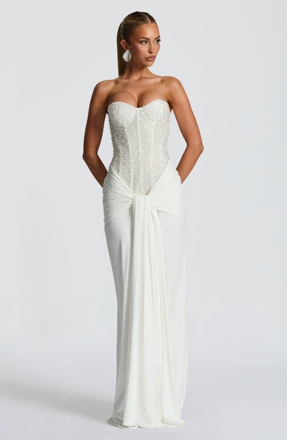 Vestido maxi de verano Sophia Ivory