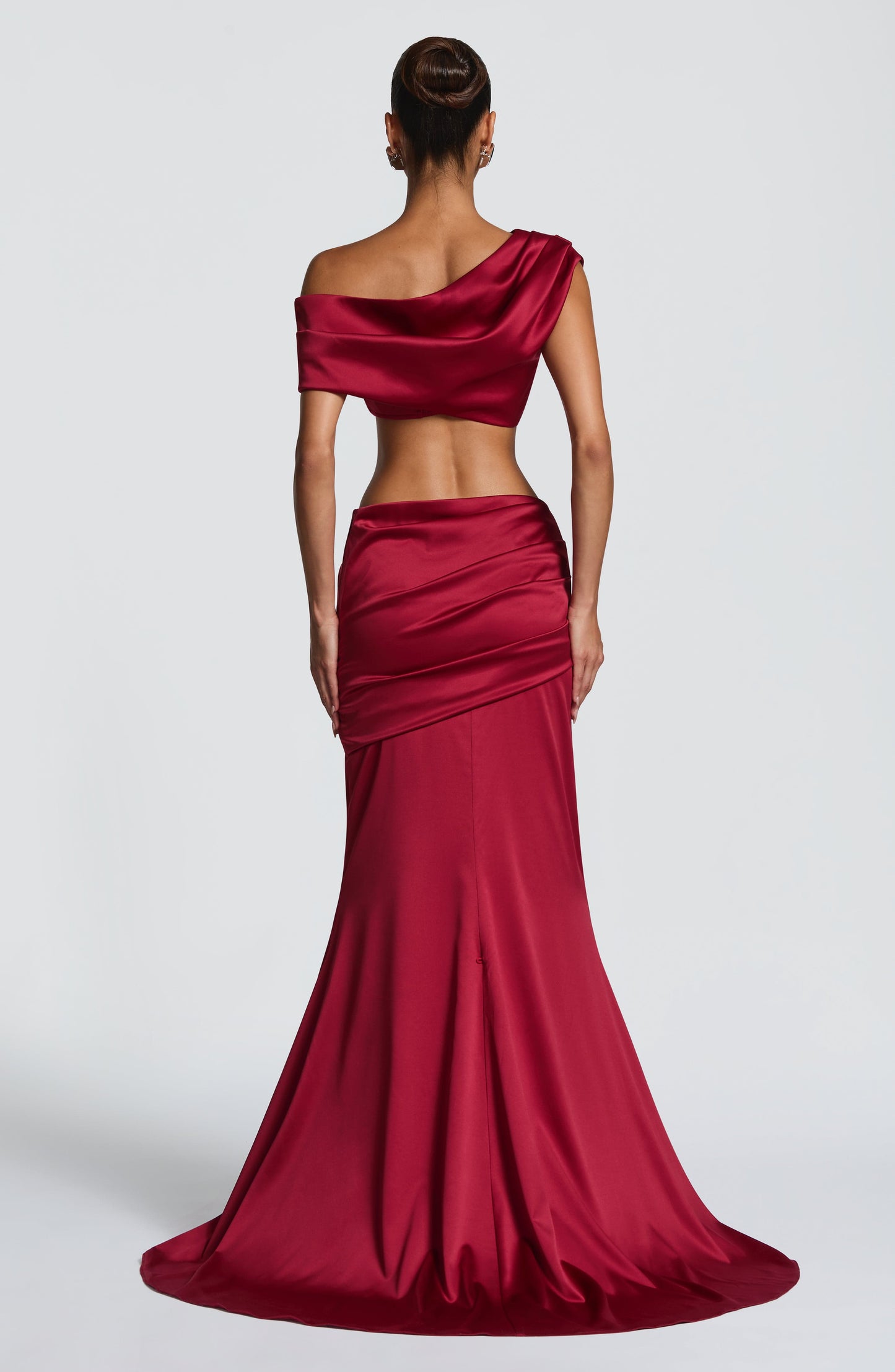Falda Maxi Burdeos Natalie - Moda de Verano