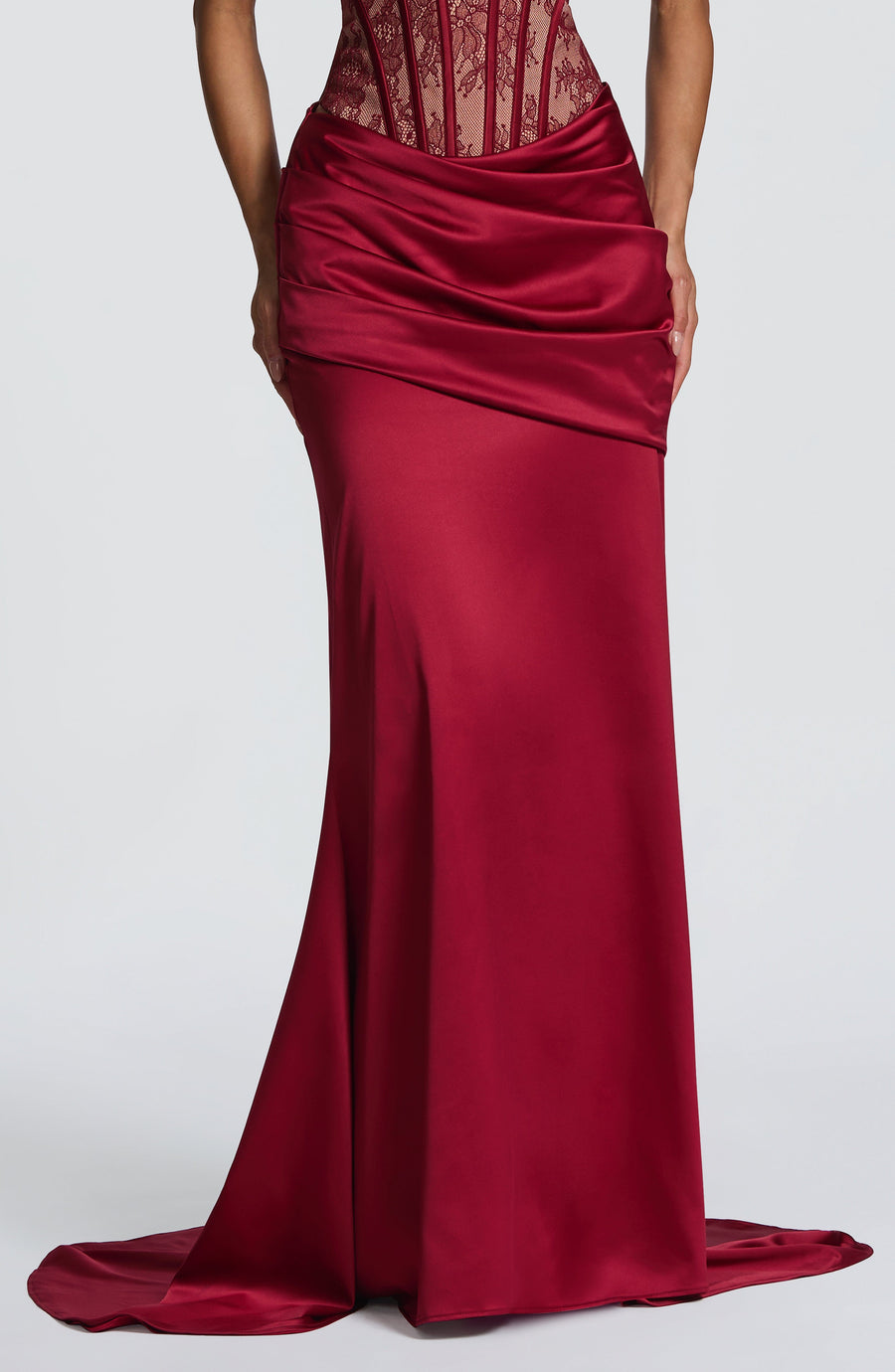 Falda Maxi Burdeos Natalie - Moda de Verano