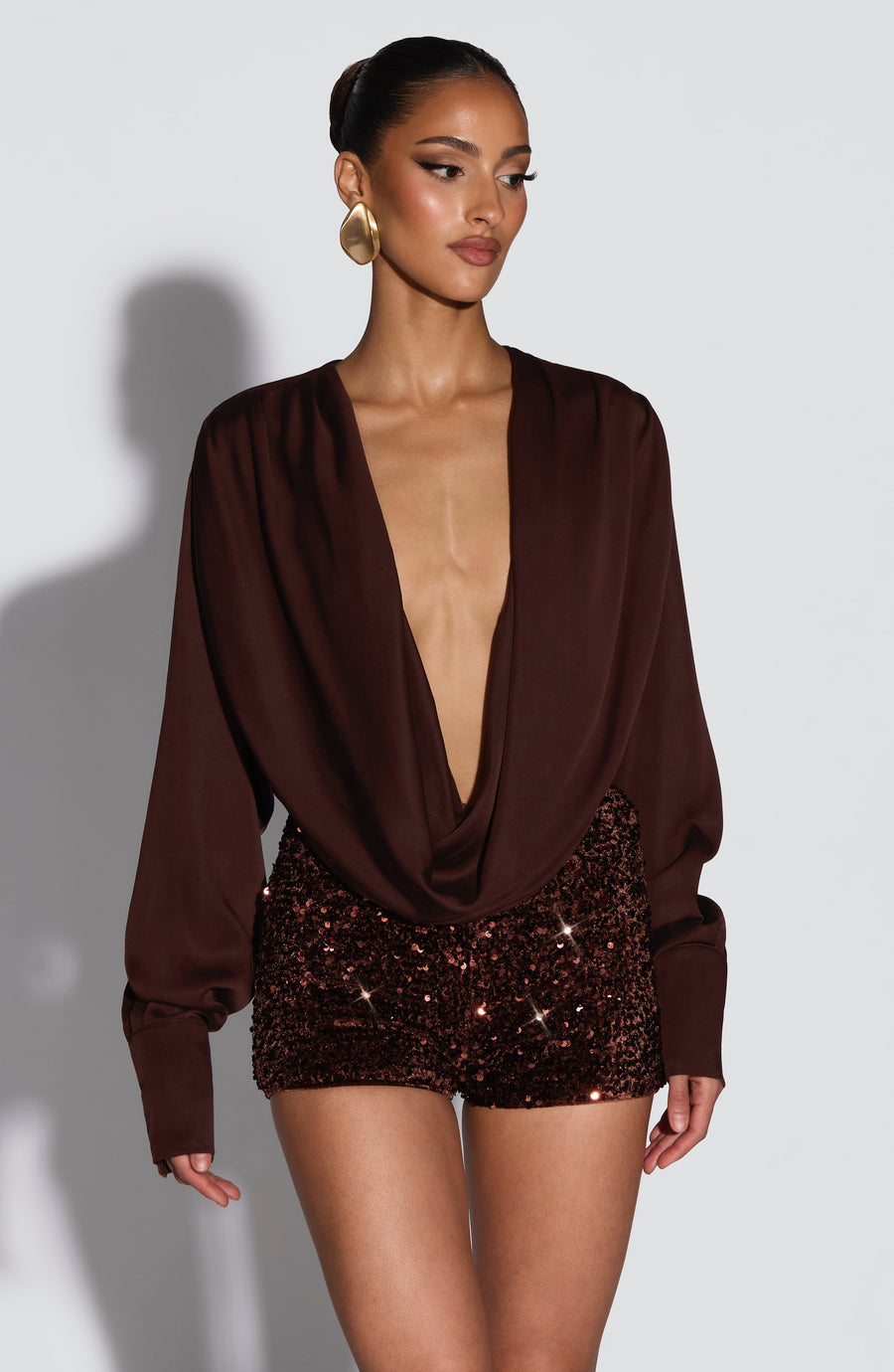 Body Sophia Plum marrón