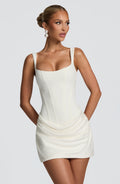 Minivestido Sophia de lino sintético - Lindo vestido de verano