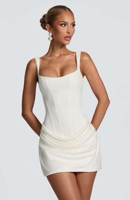 Minivestido Sophia de lino sintético - Lindo vestido de verano