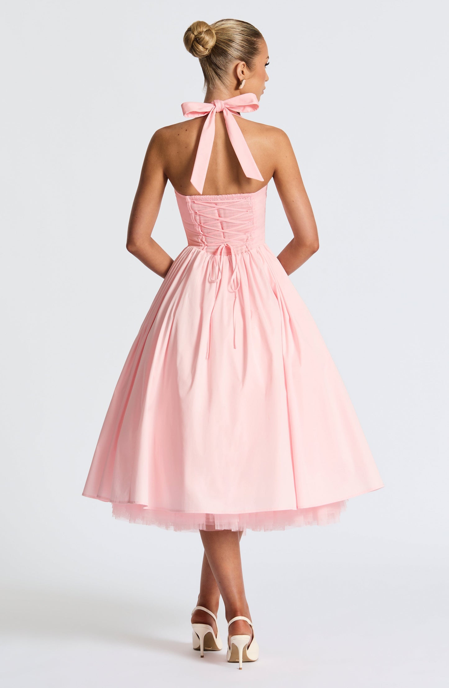 Vestido midi Sophia Blush - Moda veraniega elegante