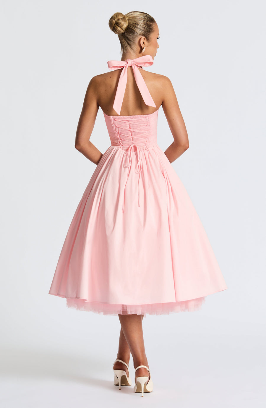 Vestido midi Sophia Blush - Moda veraniega elegante