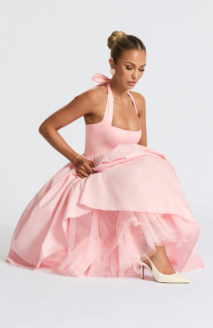 Vestido midi Sophia Blush - Moda veraniega elegante