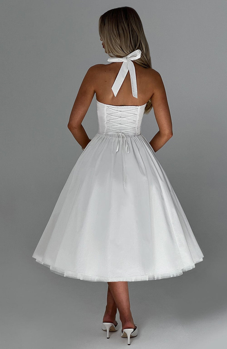 Sophia Vestido Midi de Tirantes Marfil - Moda Perfecta para el Verano