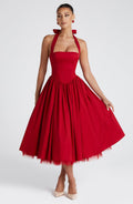 Vestido midi Sophia rojo - Moda de verano perfecta