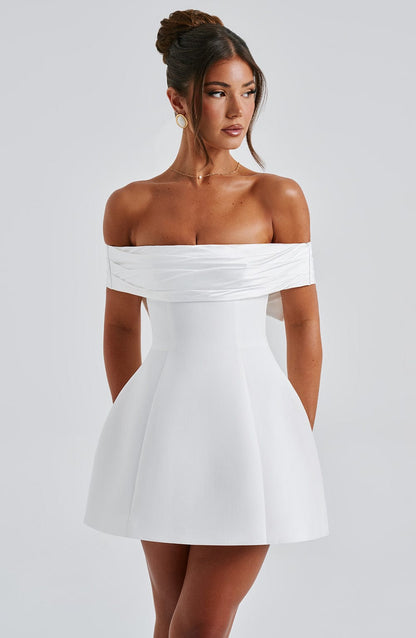 Chloe Ivory Mini Sundress - Lindo vestido de verano