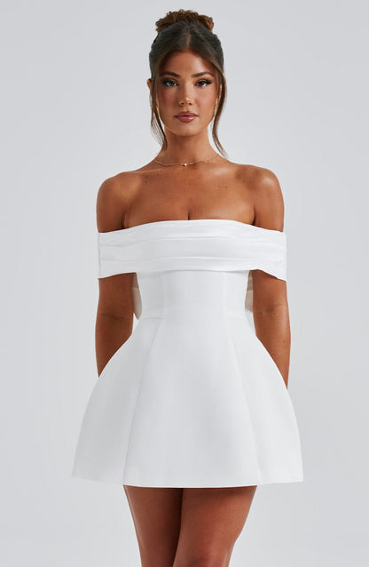 Chloe Ivory Mini Sundress - Lindo vestido de verano