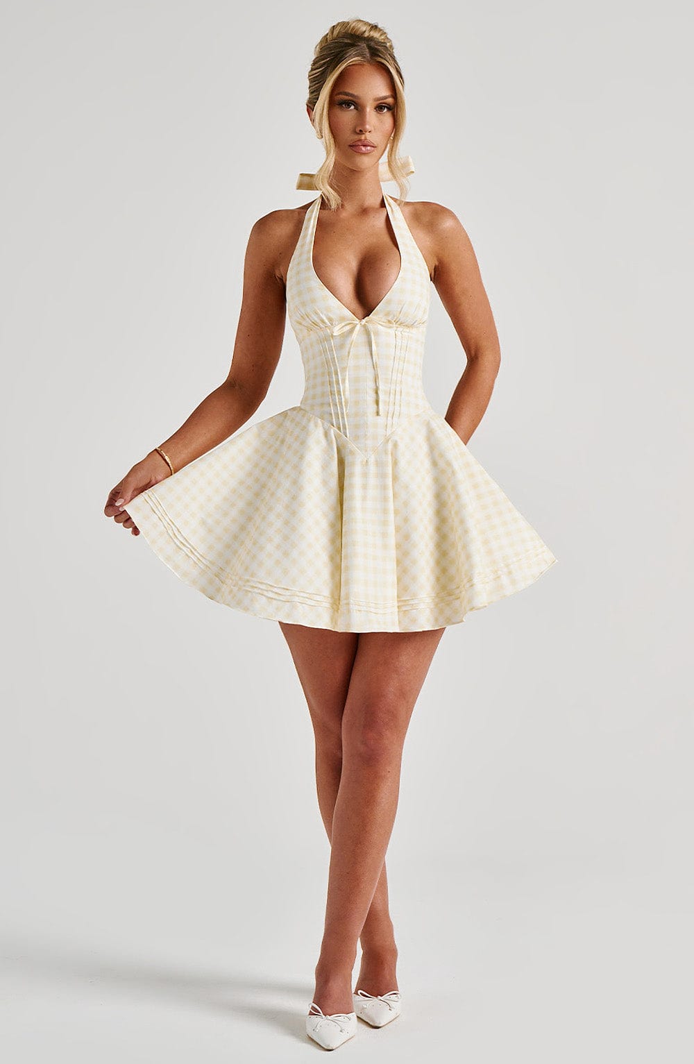 Minivestido Chloe Lemon de Vichy