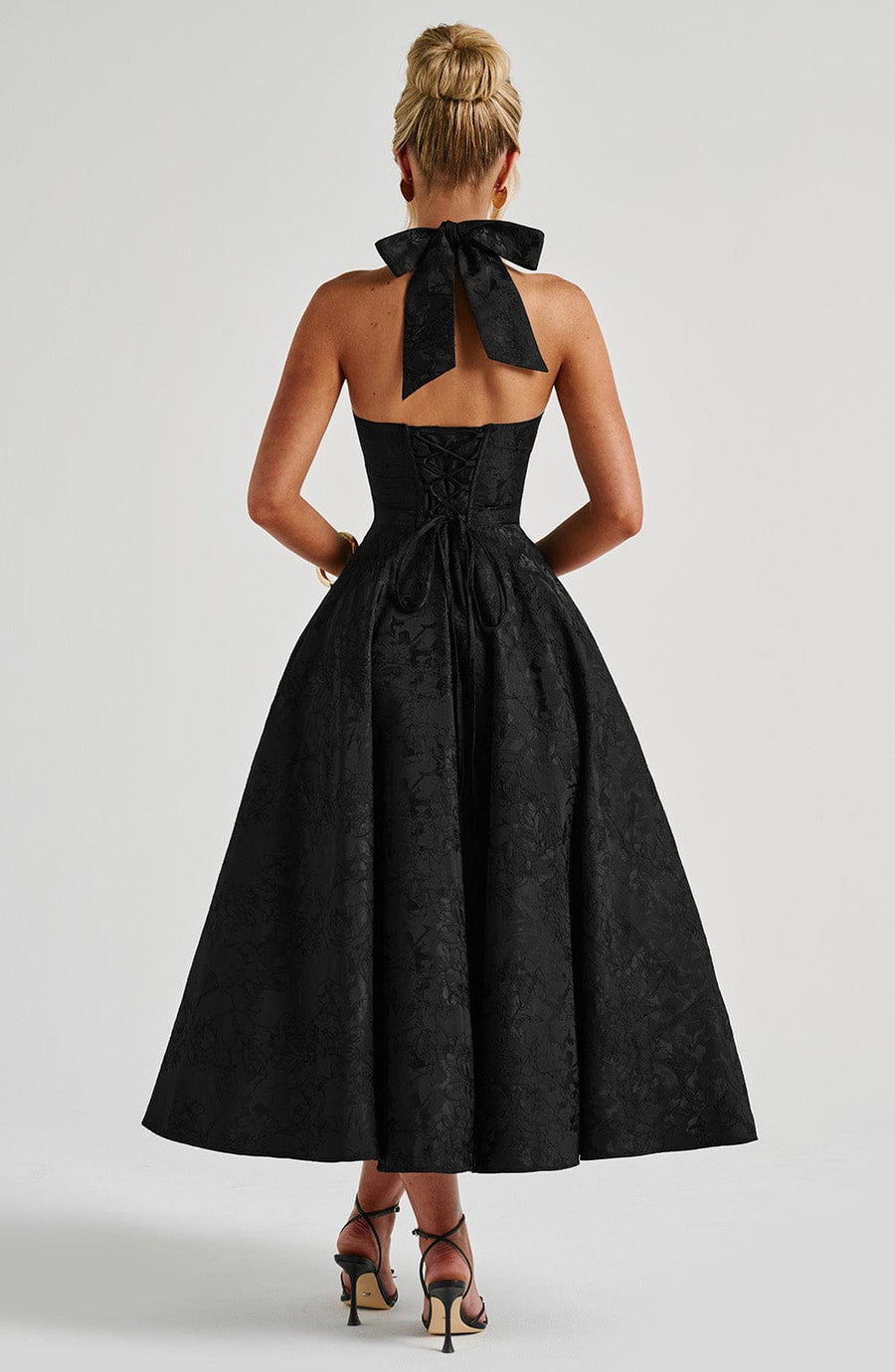 Vestido midi de verano Chloe Negro