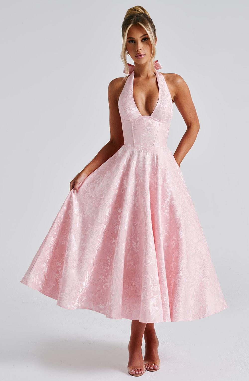 Vestido midi Chloe Blush - Moda de verano adorable