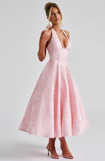 Vestido midi Chloe Blush - Moda de verano adorable