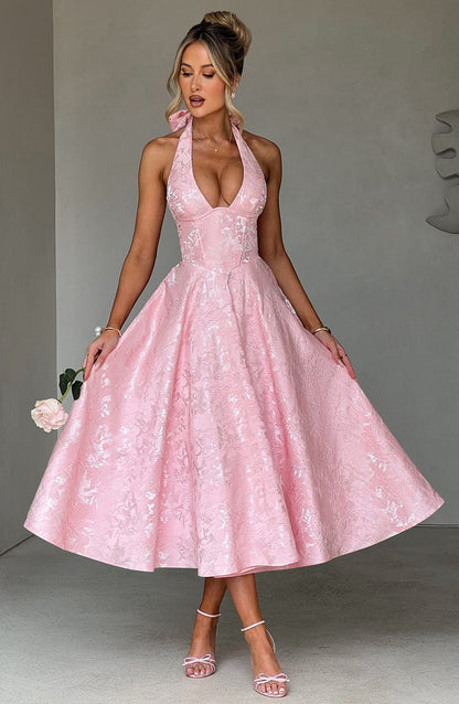 Vestido midi Chloe Blush - Moda de verano adorable
