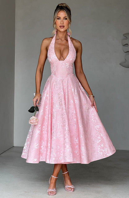 Vestido midi Chloe Blush - Moda de verano adorable