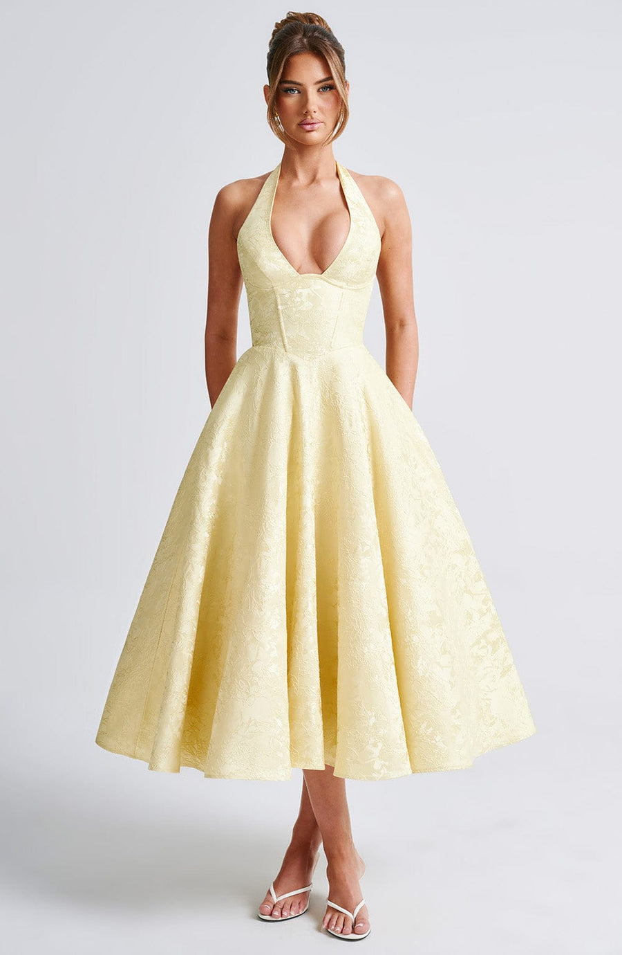 Vestido de verano midi Chloe Lemon - Perfecto para el verano