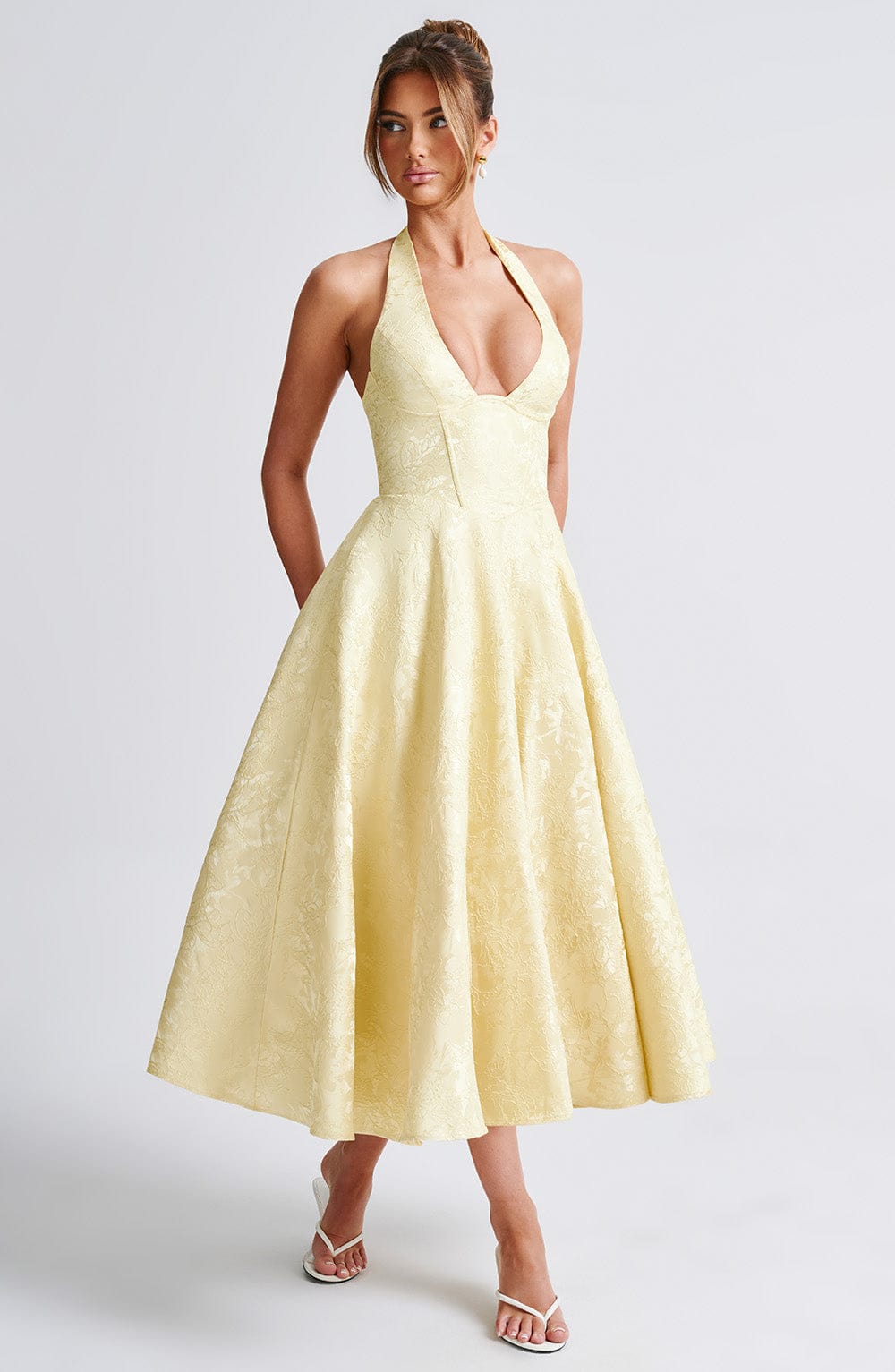 Vestido de verano midi Chloe Lemon - Perfecto para el verano