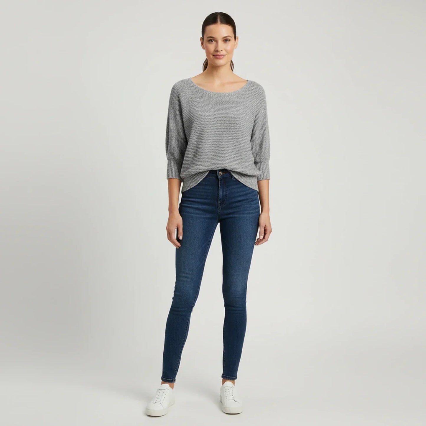 Luvrefashion | Ladies' Scoop Neck Pullover Sweater in Red - image 8