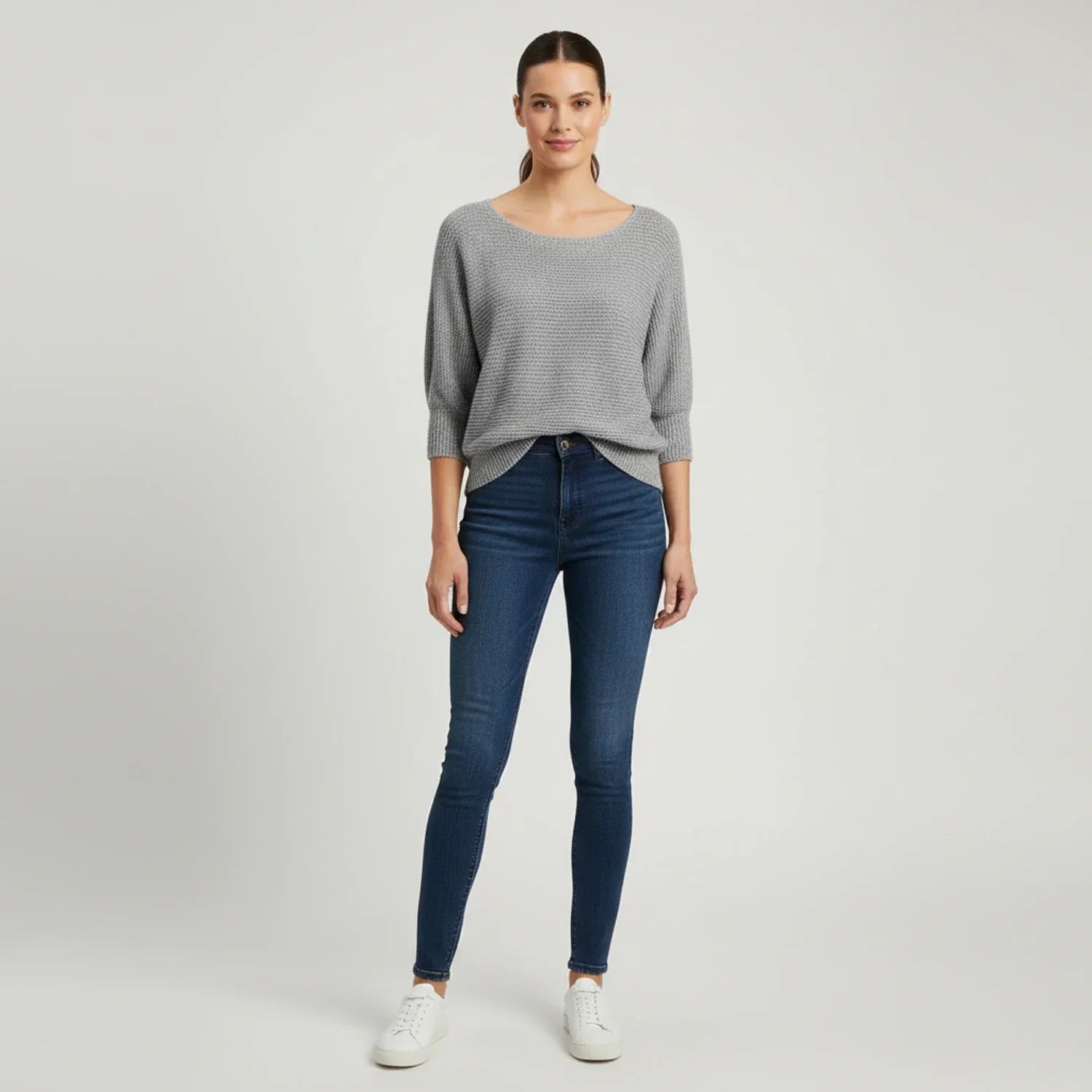 Luvrefashion | Ladies' Scoop Neck Pullover Sweater in Red - image 8