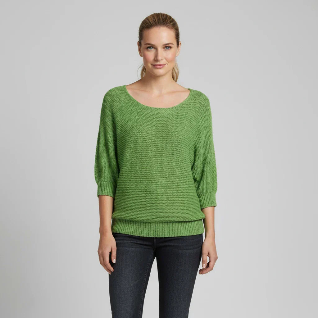 Luvrefashion | Ladies' Scoop Neck Pullover Sweater in Red - image 9