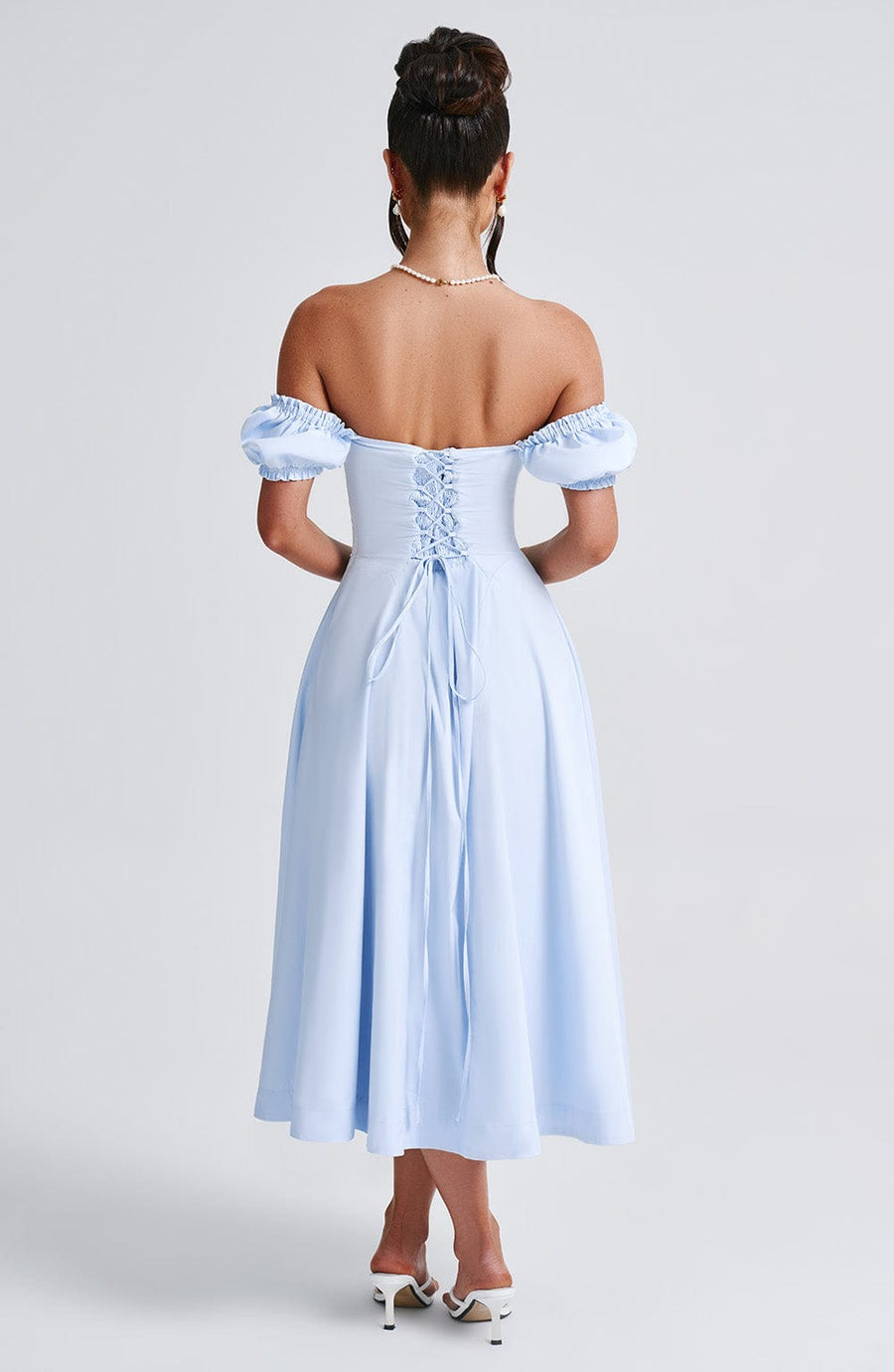 Vestido midi Sophia azul para mujer
