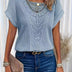 Rachel | Top de punto exquisitamente confeccionado - Azul Celeste