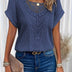 Rachel | Top de punto exquisitamente confeccionado - Azul marino