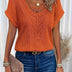 Rachel | Top de punto exquisitamente confeccionado - Rojo anaranjado